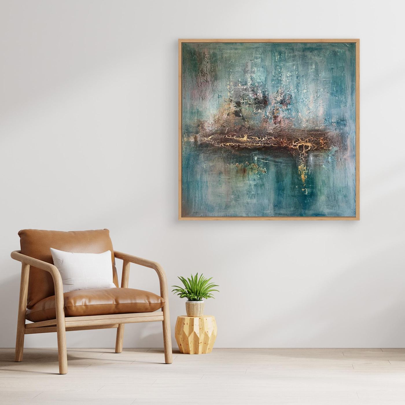 Deep Blue - Oak frame