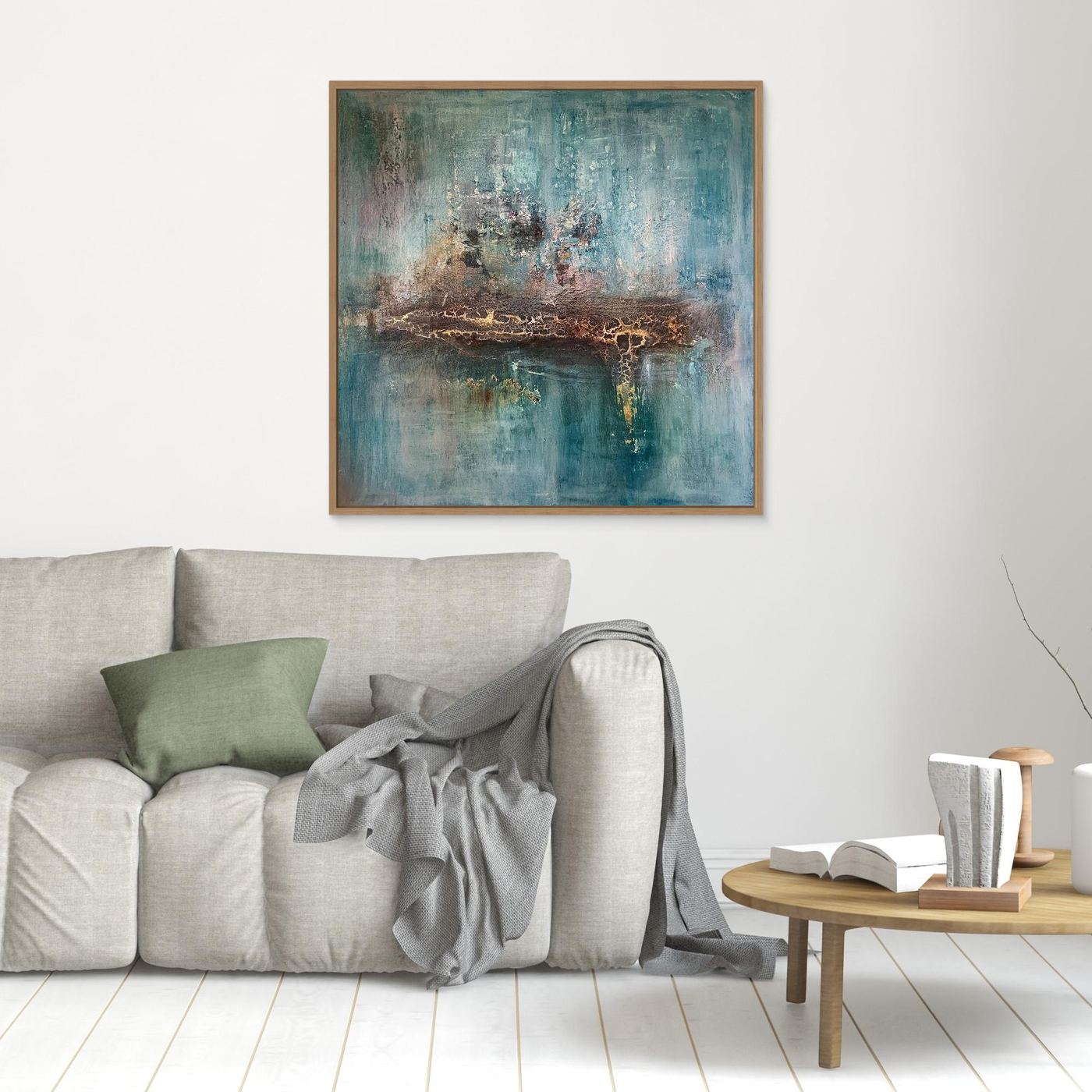 Deep Blue - Oak frame